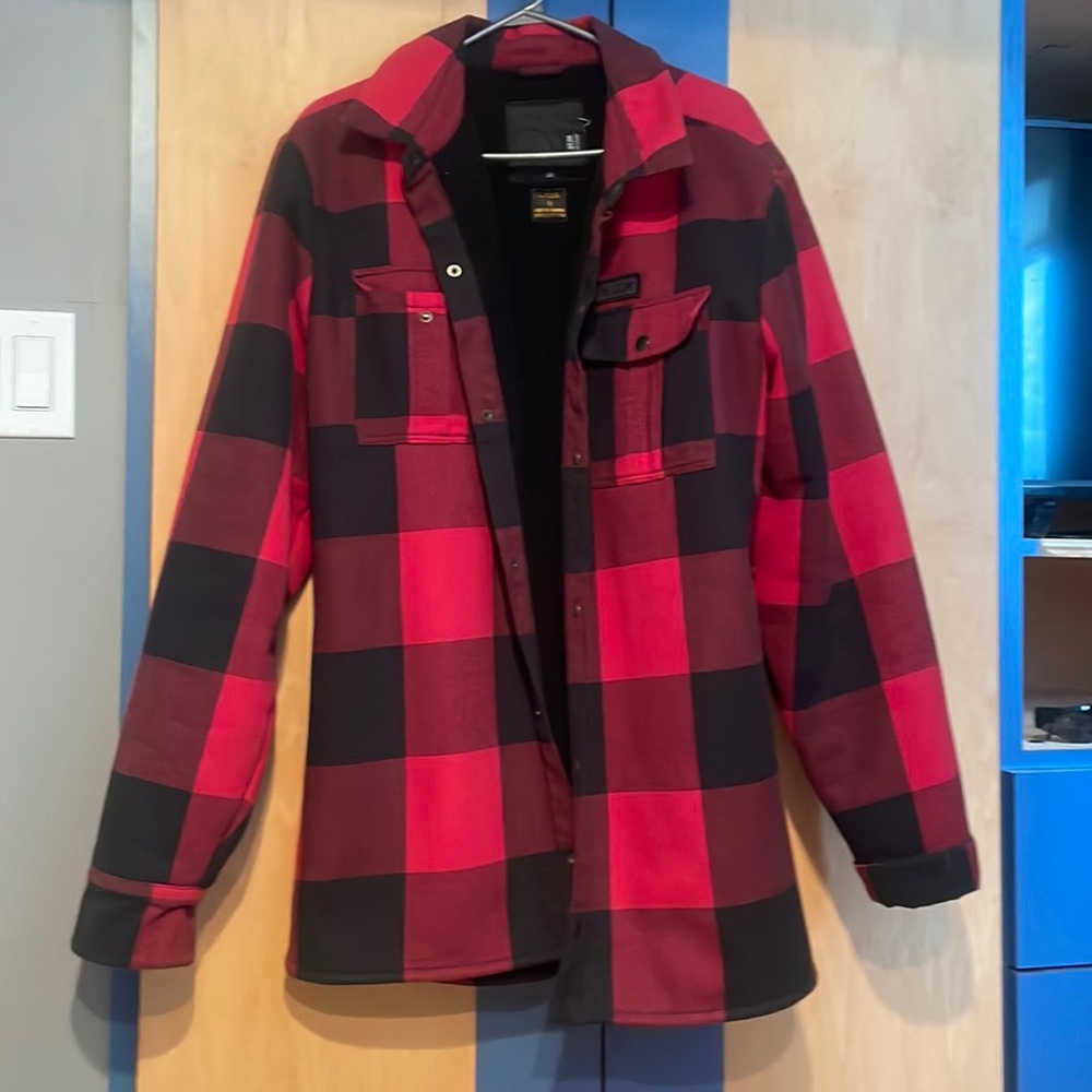 Volcom red plaid jacket
